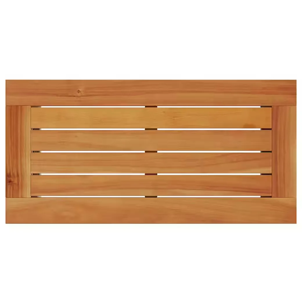 vidaXL Gartentisch Beistelltisch Rattan grau Holzplatte 58x27,5x55 cm