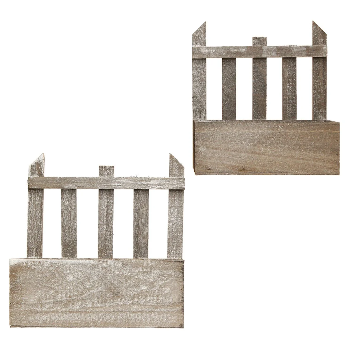 Viana Dekokorb Pflanzkasten aus Holz Vintage 2er Set Mini Blumen Deko