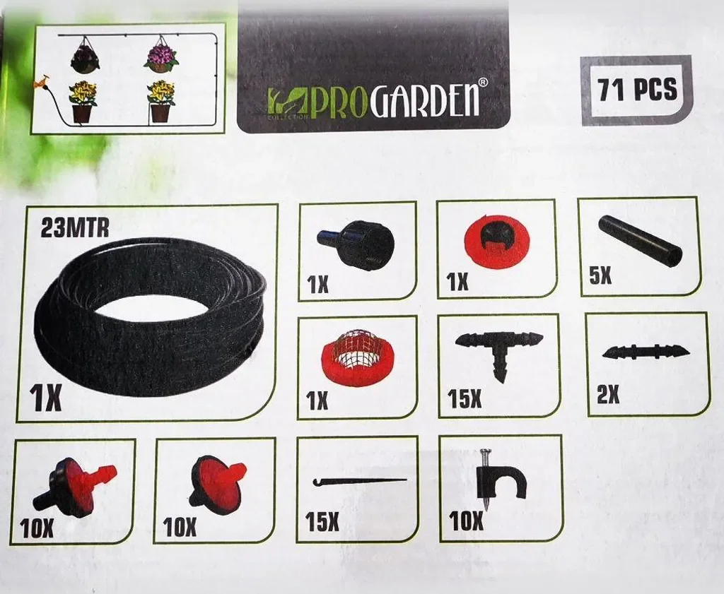 PROGARDEN Mikro-Bewässerungssystem 71-tlg. Tropfbewässerung Garten
