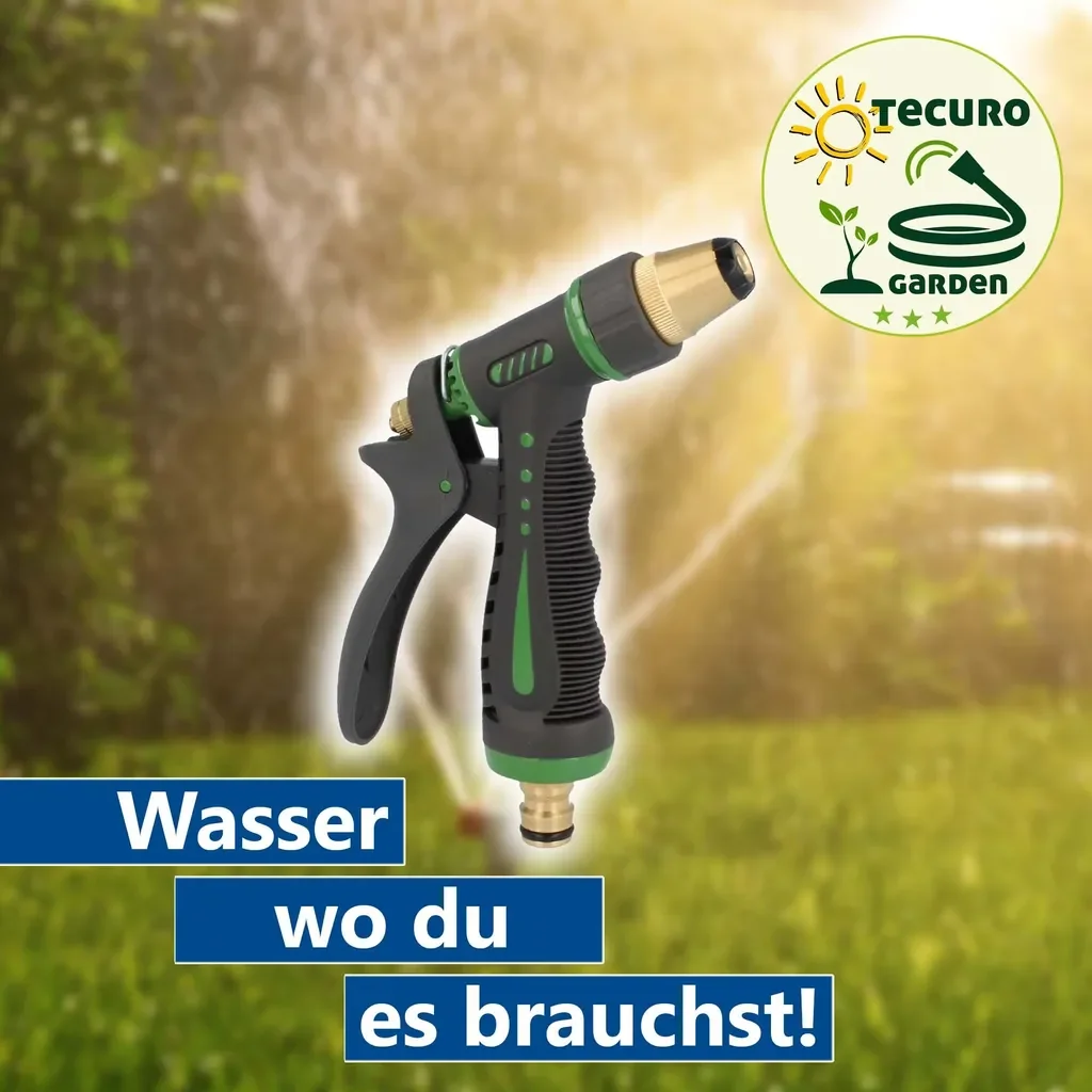 tecuro Gartenspritze Gartenbrause Stecksystem stufenlos verstellbar