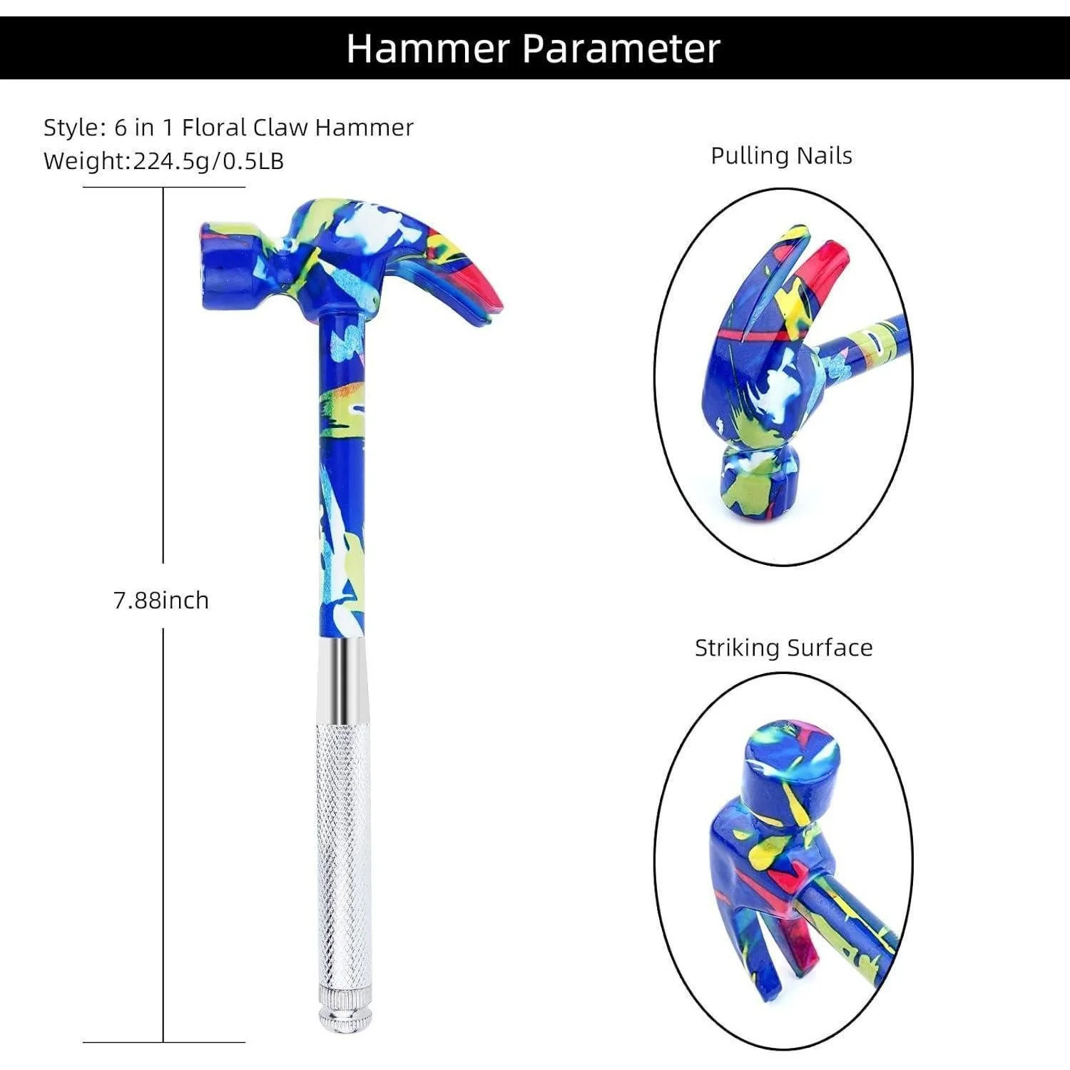 LUXUSKOLLEKTION Klauenhammer Multitool Schraubendreher Set Blau