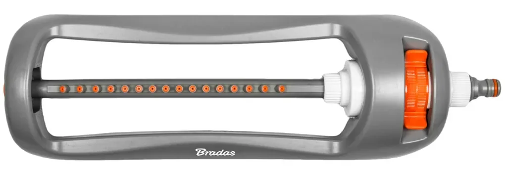 Bradas Viereckregner White Line 16 Düsen Rasensprenger grau orange