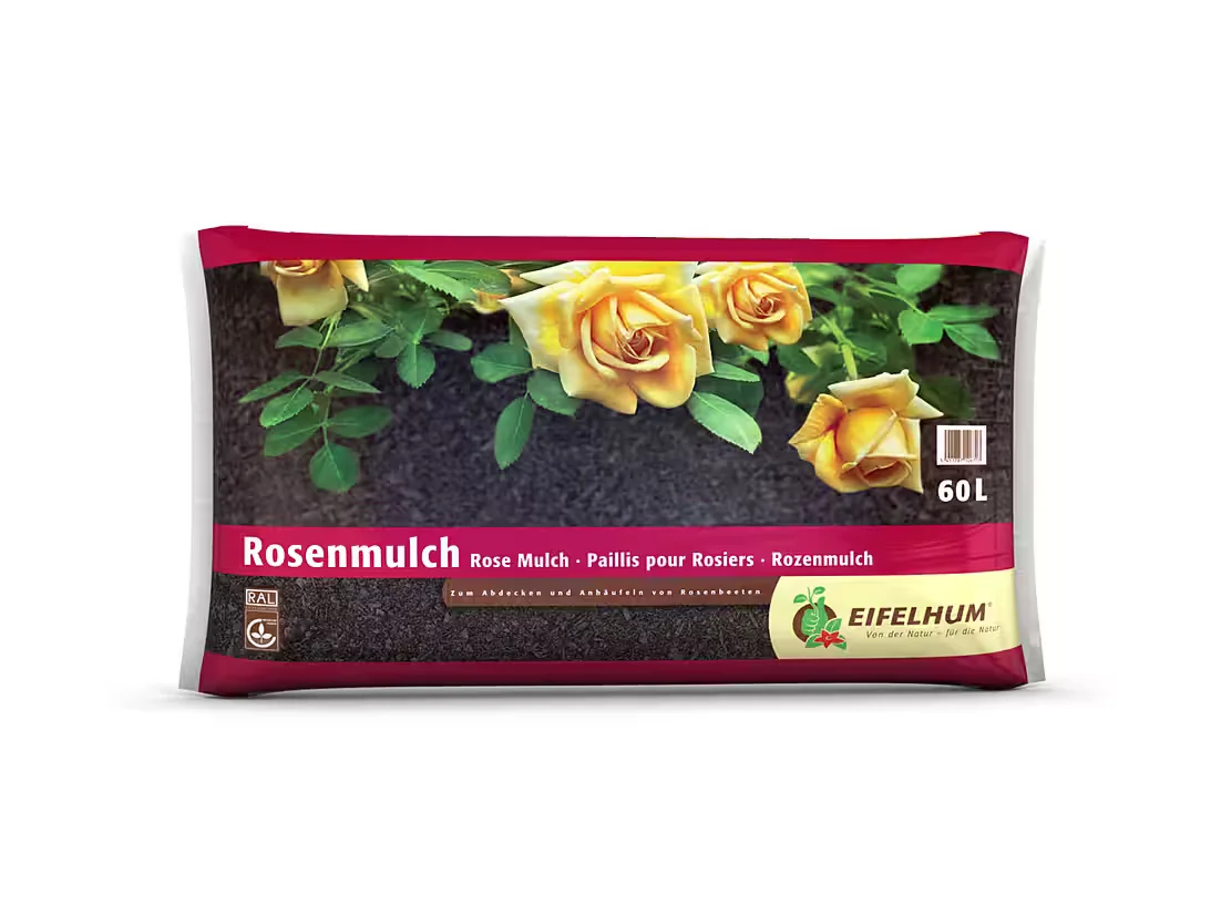 EIFELHUM Bio Rindenmulch 50l Staudenmulch Rosenmulch Naturfasermulch