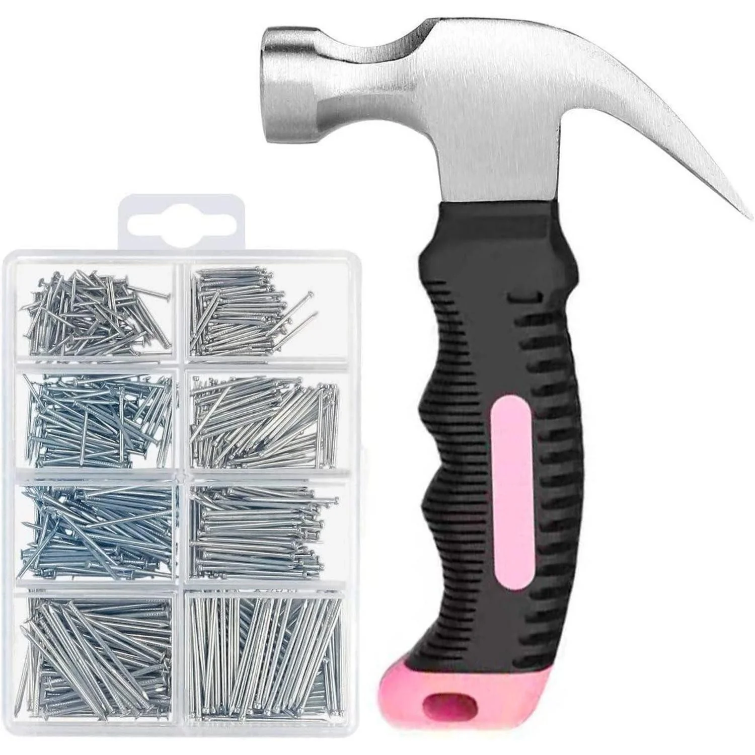 LUXUSKOLLEKTION Mini Hammer Nagelset mit 560 Nägeln Organizer