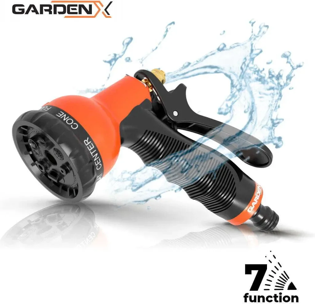 GardenX Bewässerungspistole 7 Funktionen Gartenbrause Gartenregner