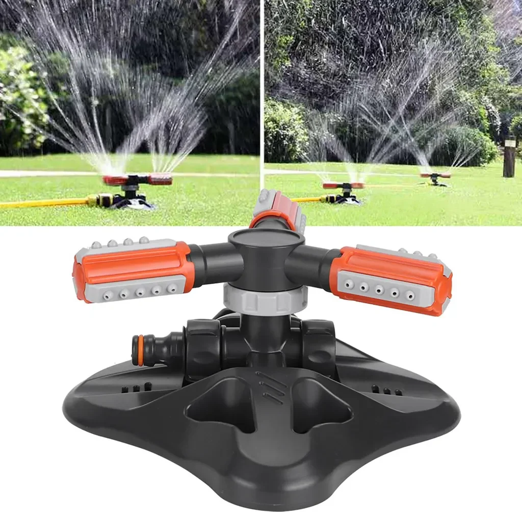 Cocosity 360 Grad 3 Arm Rasensprenger automatisch für Gartenrasen