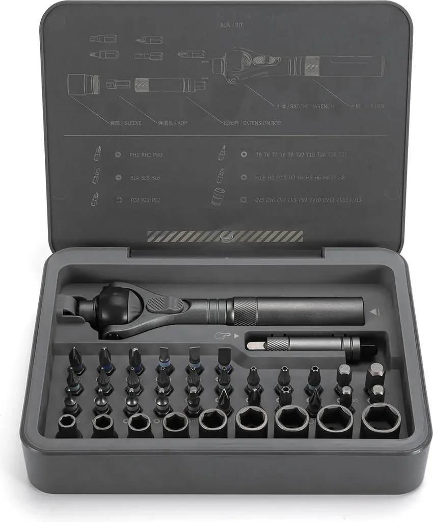DUKA RS2 40in1 Ratschen-Schraubendreher, 180° Kopf, magnetisch