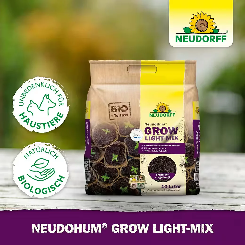 NEUDORFF NeudoHum Grow Light-Mix Spezialerde Pflanzenerde 10 Liter