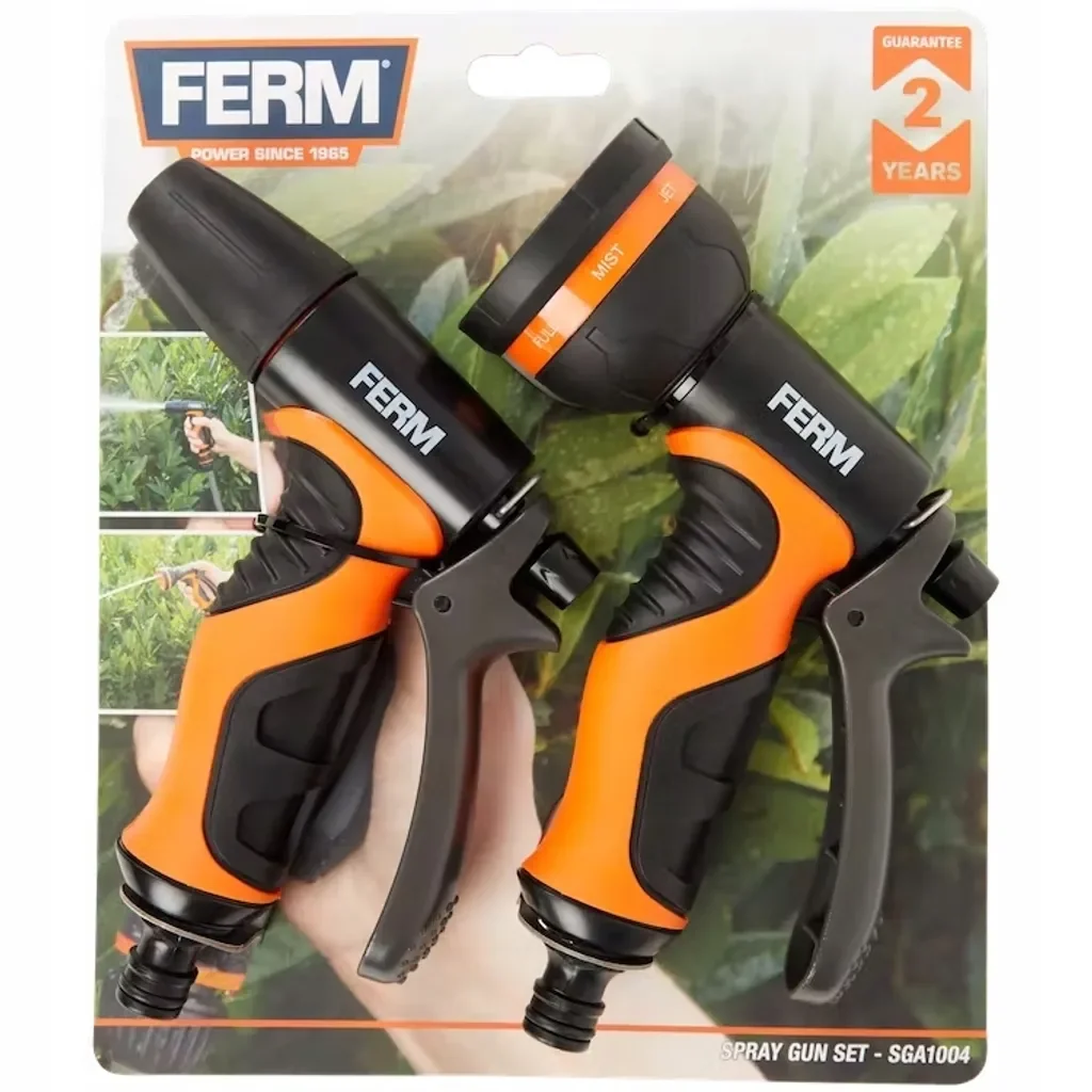 Ferm Gartenregner und Spritzpistole 8 Funktionen Bewässerungsset