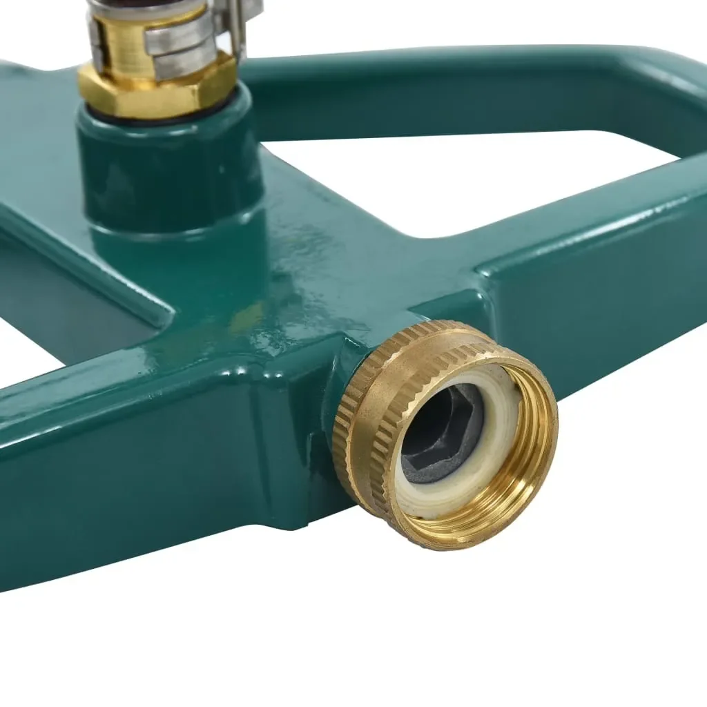 vidaXL rotierender Gartensprinkler Metall grün 21 x 22 x 13 cm