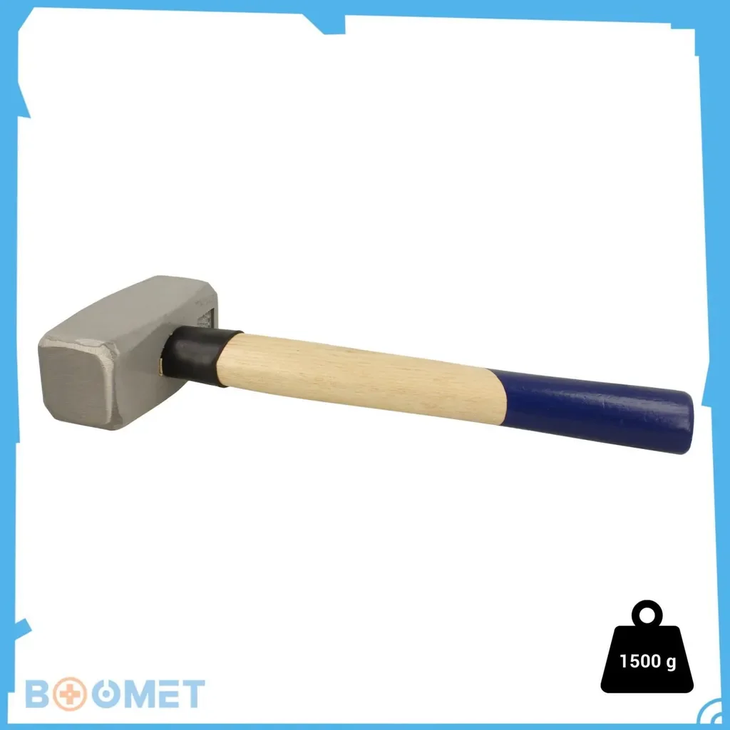BOOMET Hammer Set · Schlosserhammer 1000g / Gummihammer 750g / Fäustel 1500g weitere Hammer Sets erhältlich für präzises Arbeiten · Ideal für Maurer