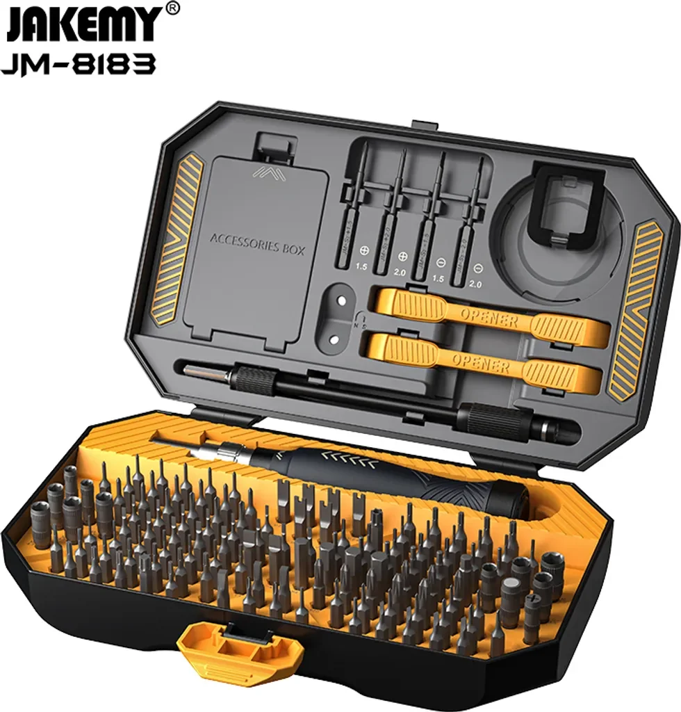 Jakemy Präzisions-Schraubendreher Set 145-tlg. 132 CR-V Bits Reparatur