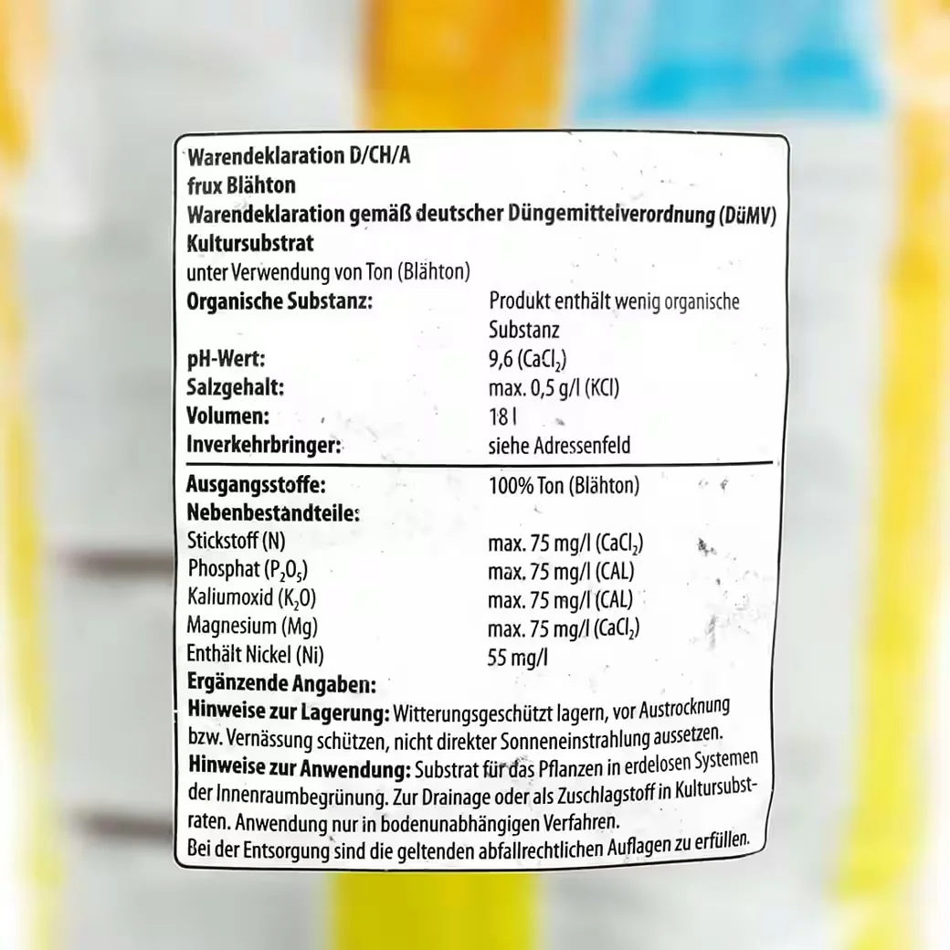FRUX Blähton Tongranulat Hydroton Pflanzgranulat 18 L Hydrokultur