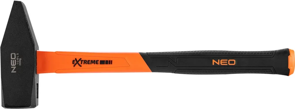 NEO TOOLS Schlosserhammer 2000 g mit Fiberglasgriff für Werkstatt