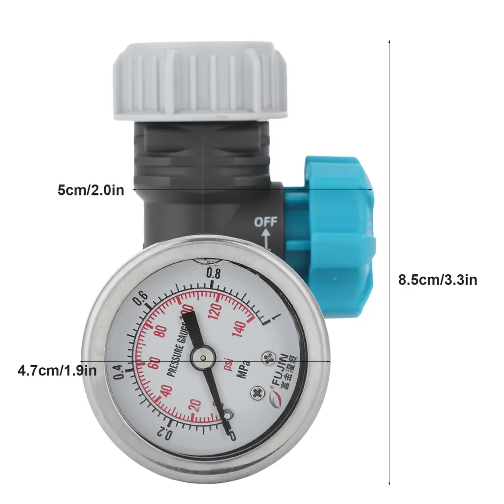 Cocosity G3/4 Wasserdruckregler mit Manometer für Gartenbewässerung