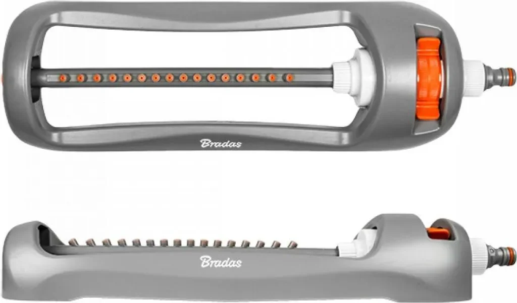 Bradas Viereckregner White Line 16 Düsen Rasensprenger grau orange