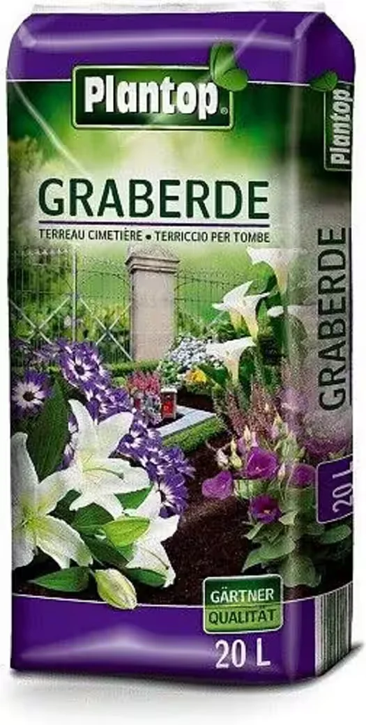 PLANTOP Graberde 20 l Blumenerde für Gräber