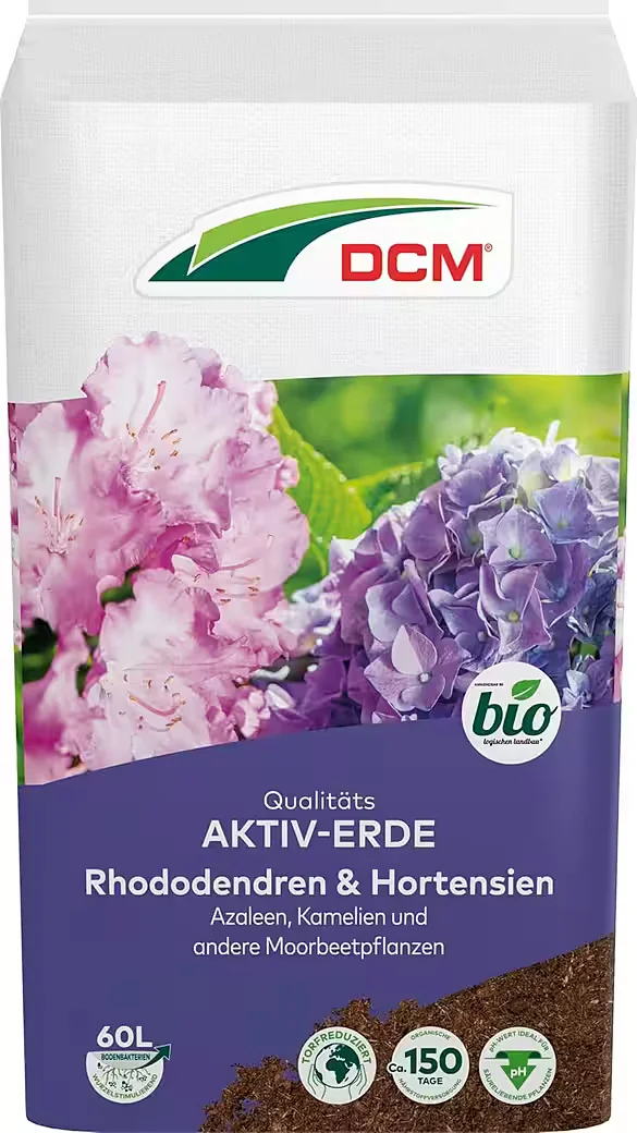 CUXIN DCM Blumenerde Aktiv Erde für Rhododendren und Hortensien 60 l