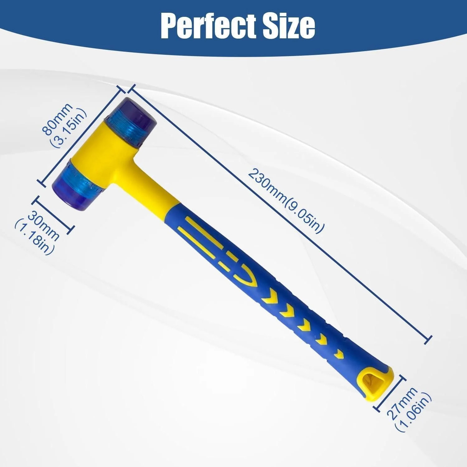 LUXUSKOLLEKTION Gummihammer 30 mm Schonhammer rückschlagfrei
