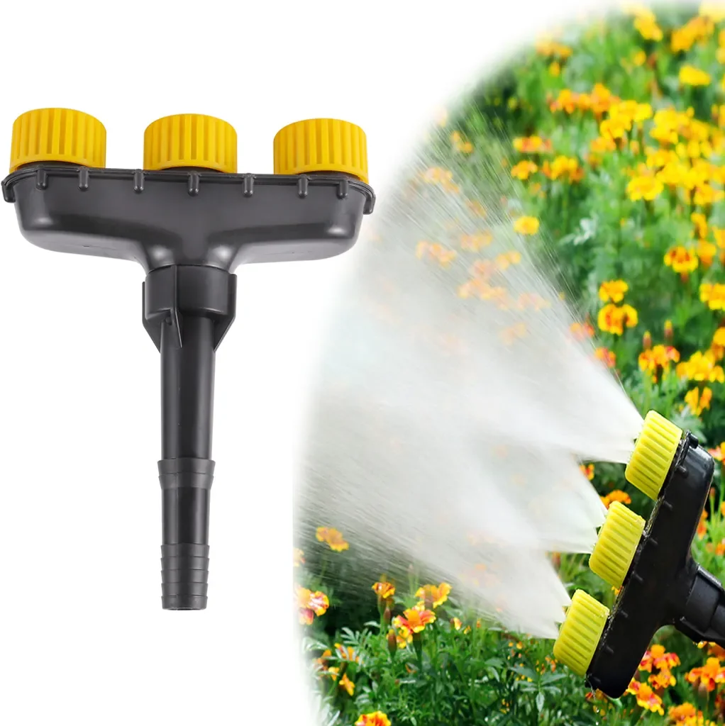 Rosikey Gartensprinkler verstellbar 3 Düsen für Rasenbewässerung