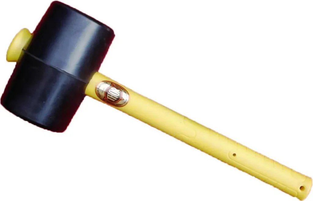 Thor Gummihammer Schwarzgummi rund 54x90 mm 325 g Fiberglasstiel