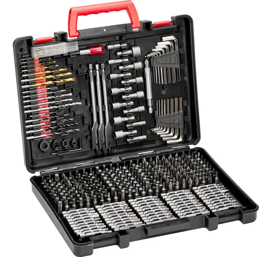 SucceBuy 318-tlg. Bohrer- und Schrauberbit-Set für Holz, Metall, Zement
