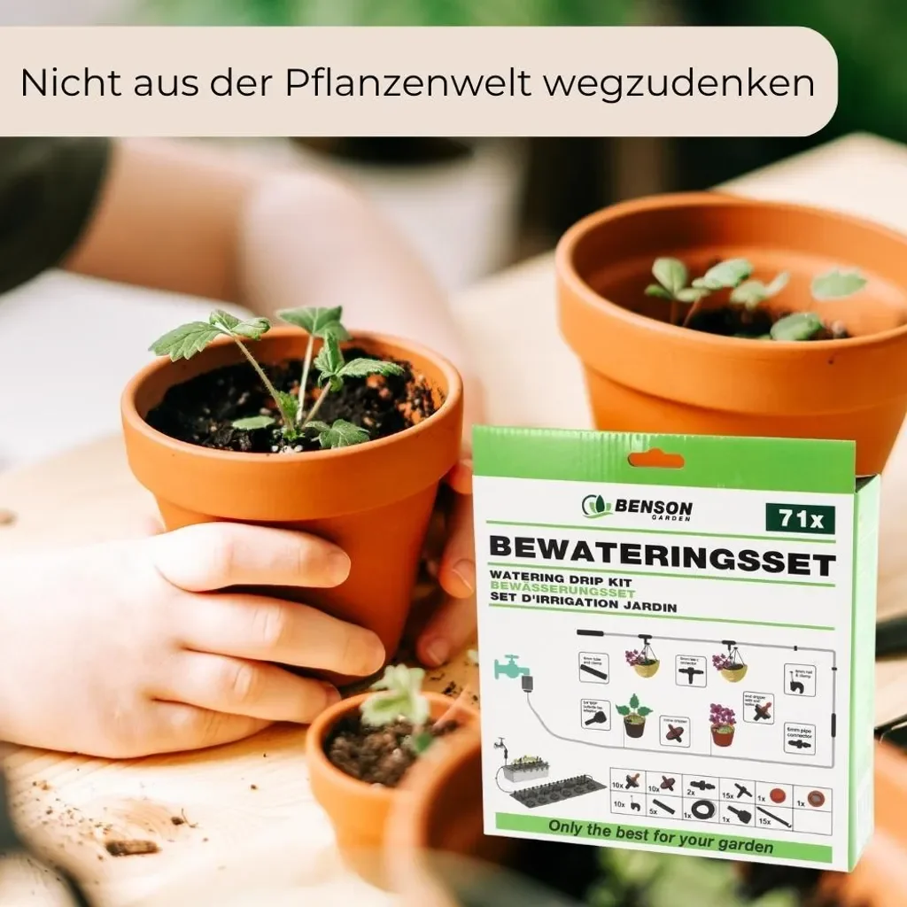 GARPET Bewässerungsset 15 m Tropfbewässerung für Hochbeet Balkon