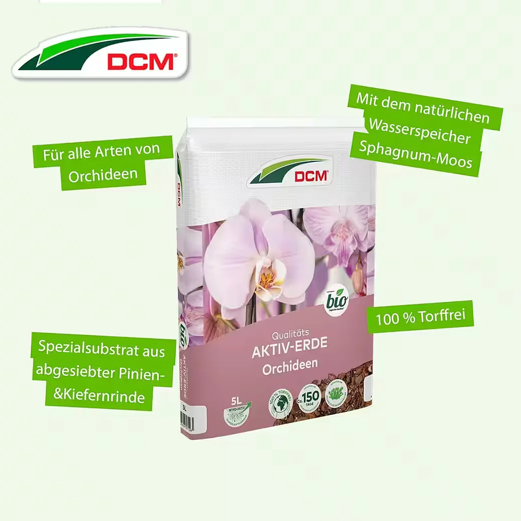 CUXIN DCM Aktiv-Erde für Orchideen Spezialerde 5 l