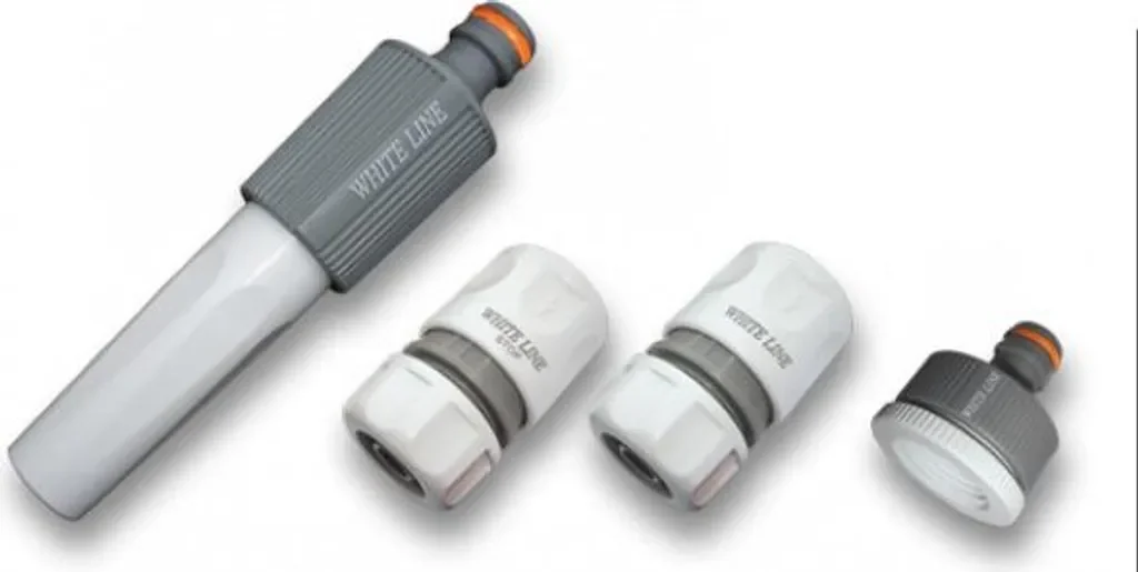 Bradas Spritzdüse-Set WHITE LINE 3/4 Zoll 4-teilig grau/weiß