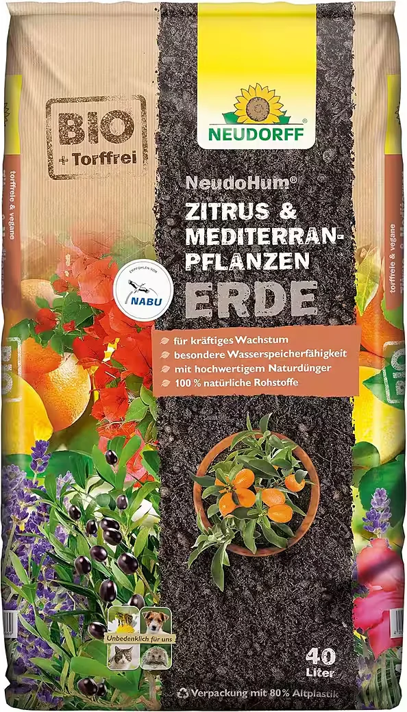 Neudorff NeudoHum Zitrus und Mediterranpflanzenerde torffrei Bio