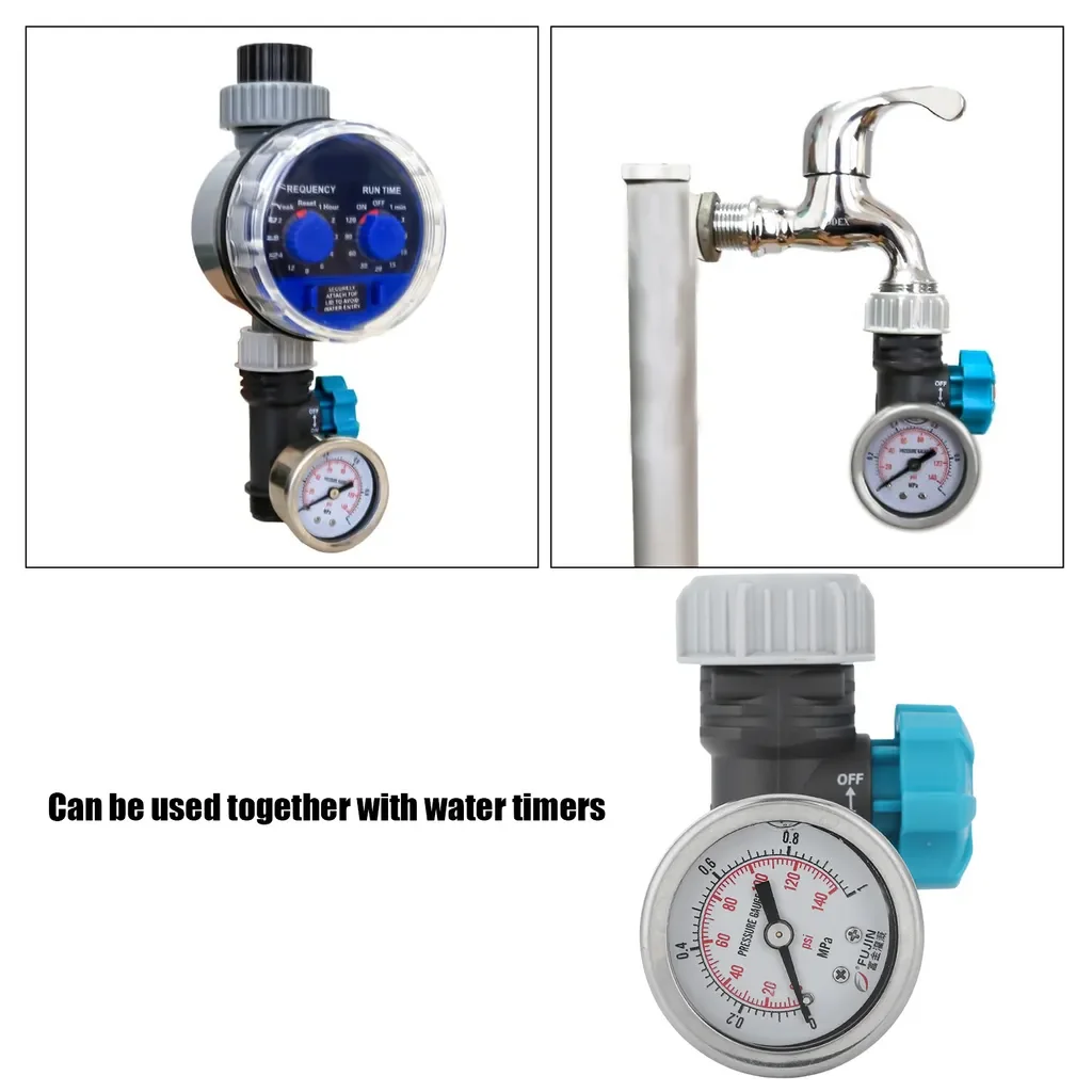 Cocosity G3/4 Wasserdruckregler mit Manometer für Gartenbewässerung