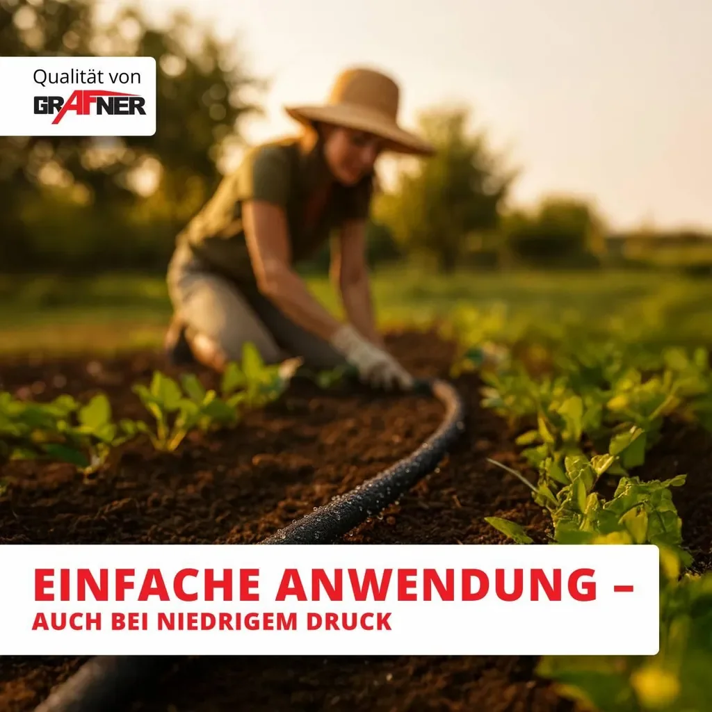 Grafner Perlschlauch Set 1/2 Zoll 15 m Tropfschlauch Bewässerung