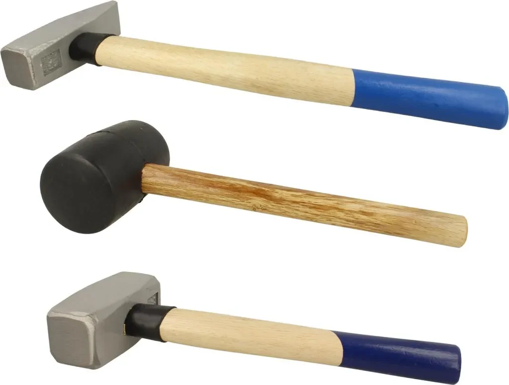 BOOMET Hammer Set · Schlosserhammer 1000g / Gummihammer 750g / Fäustel 1500g weitere Hammer Sets erhältlich für präzises Arbeiten · Ideal für Maurer