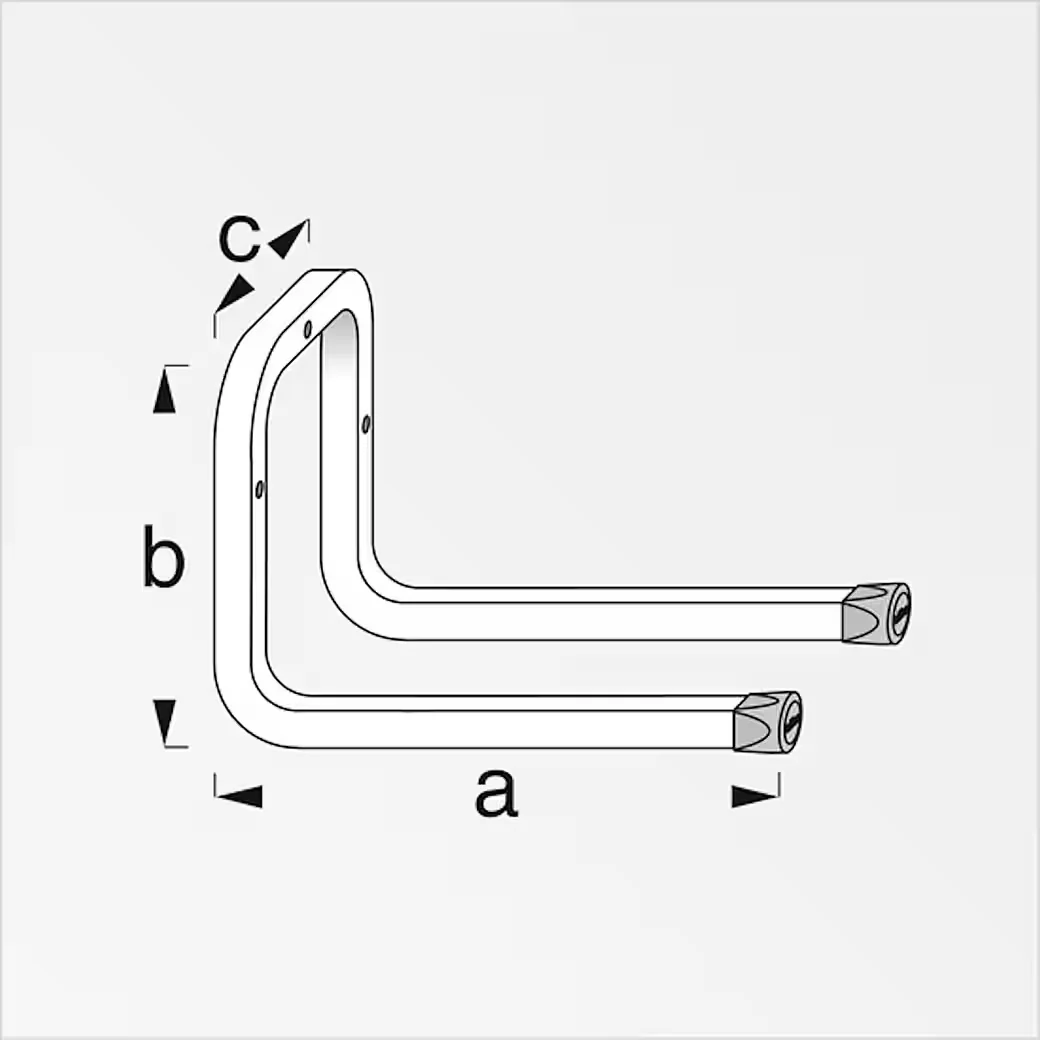 SO-TECH Doppelhaken Gerätehalter Kellerhaken 80x200 mm 20 kg verzinkt