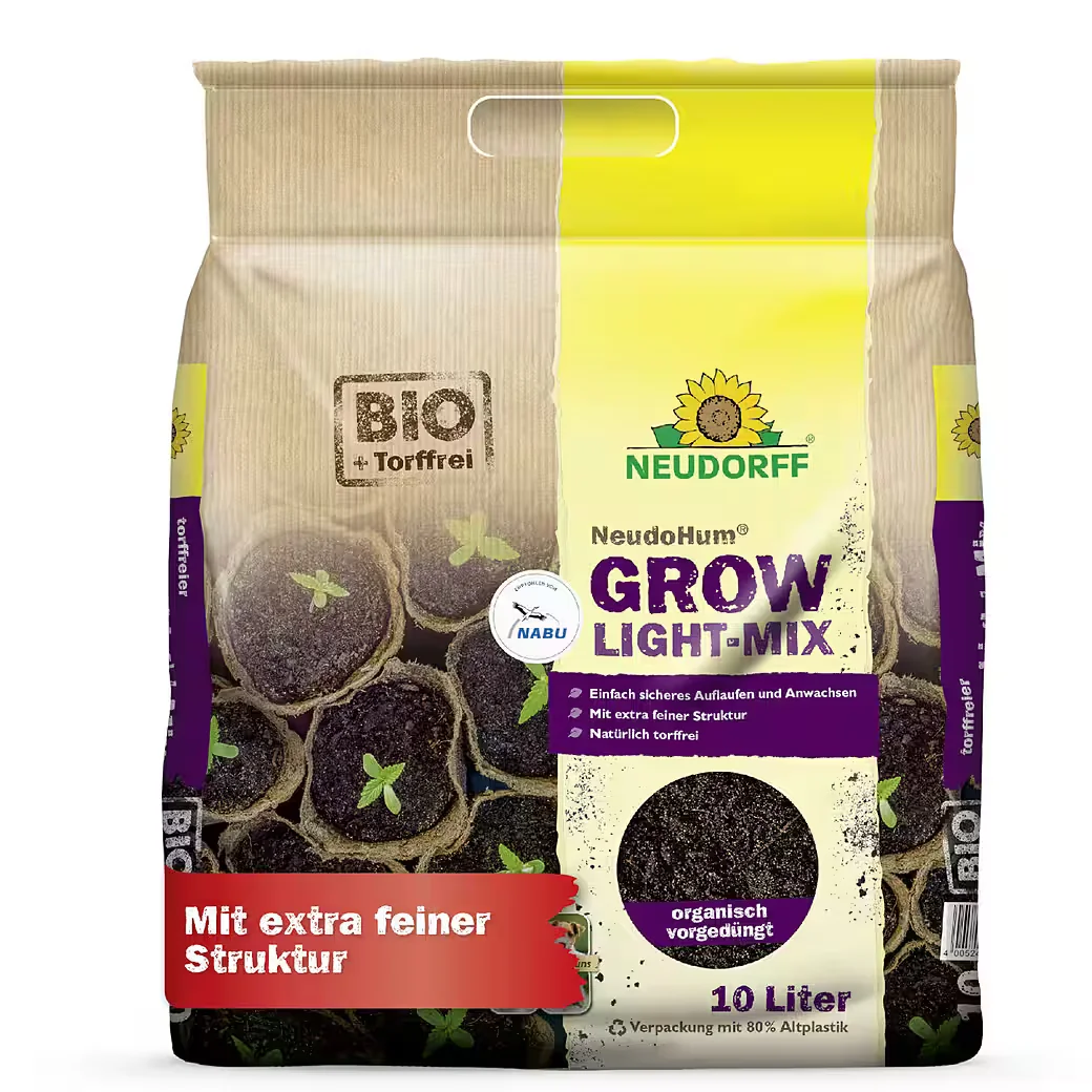 NEUDORFF NeudoHum Grow Light-Mix Spezialerde Pflanzenerde 10 Liter