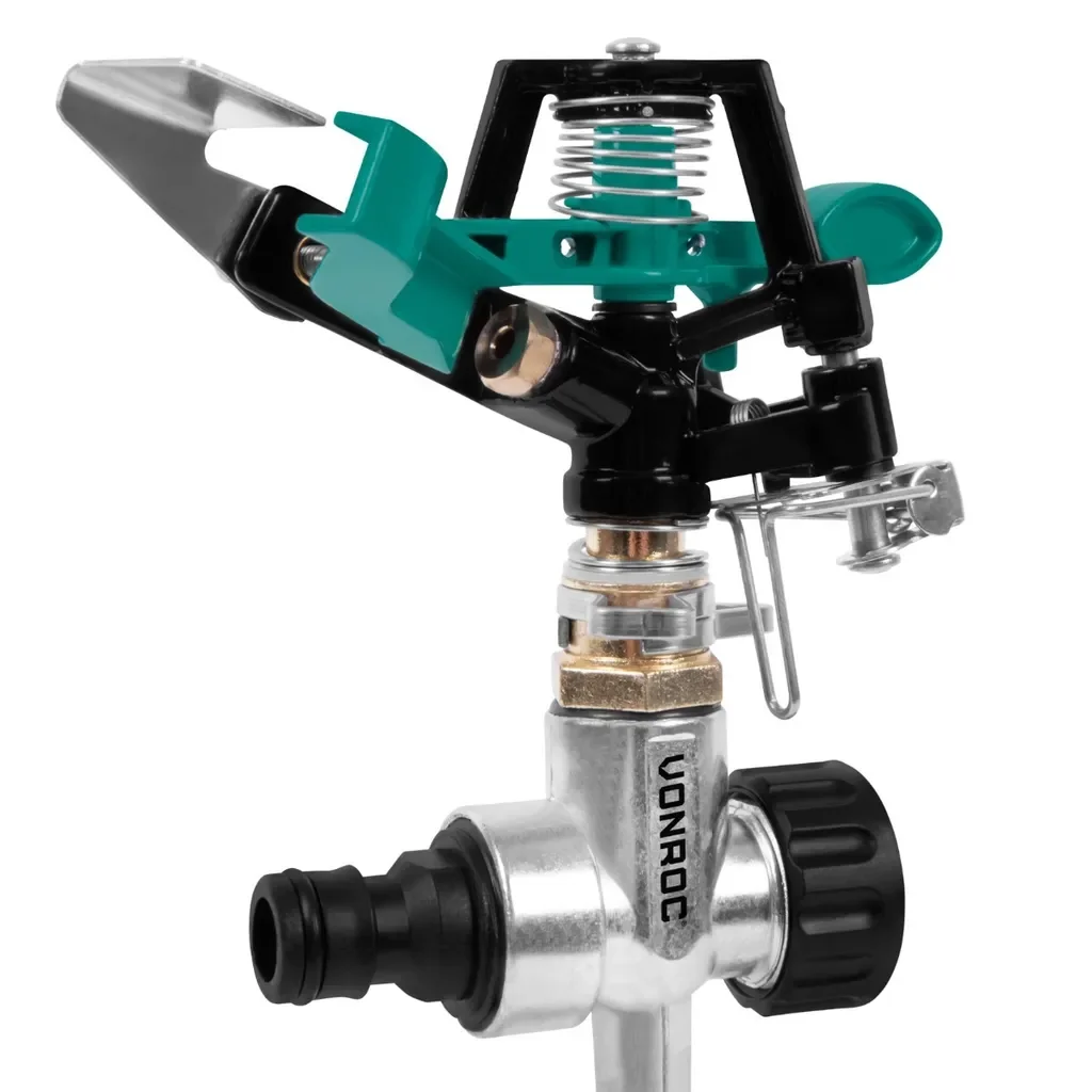VONROC Metall Pulsierender Rasensprinkler Sektor 20 bis 360 450 m2