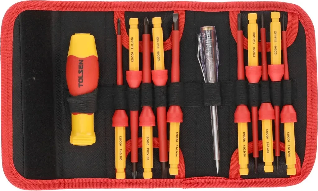 Tolsen Tools VDE isoliertes Schraubendreher-Bit-Set 12-teilig