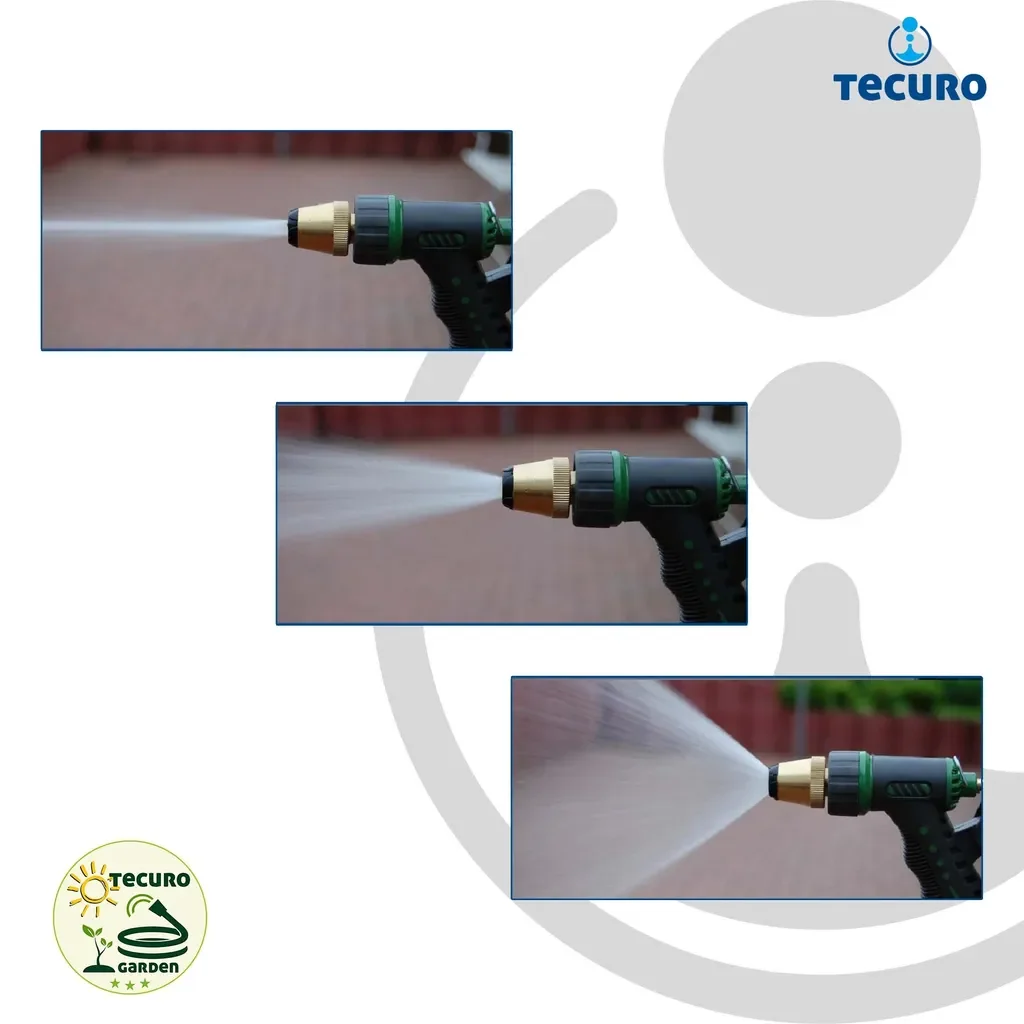 tecuro Gartenspritze Gartenbrause Stecksystem stufenlos verstellbar