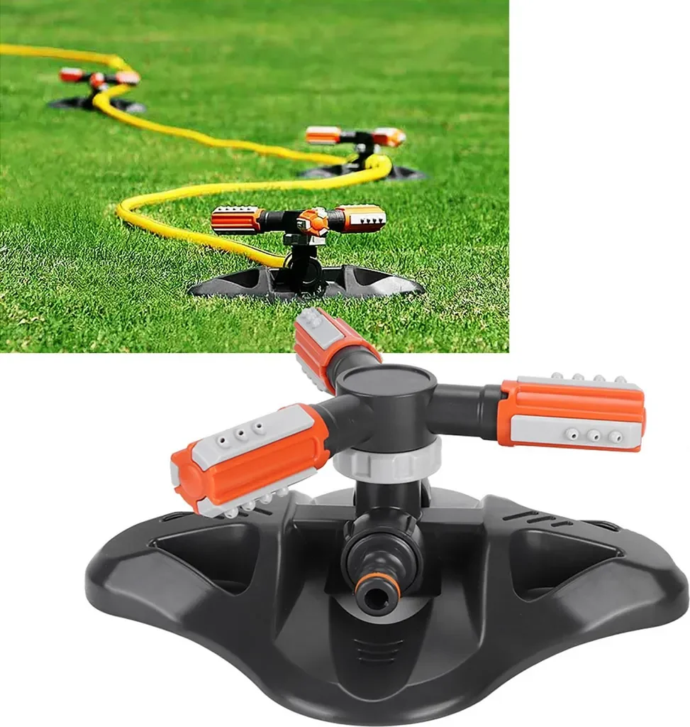 Cocosity 360 Grad 3 Arm Rasensprenger automatisch für Gartenrasen