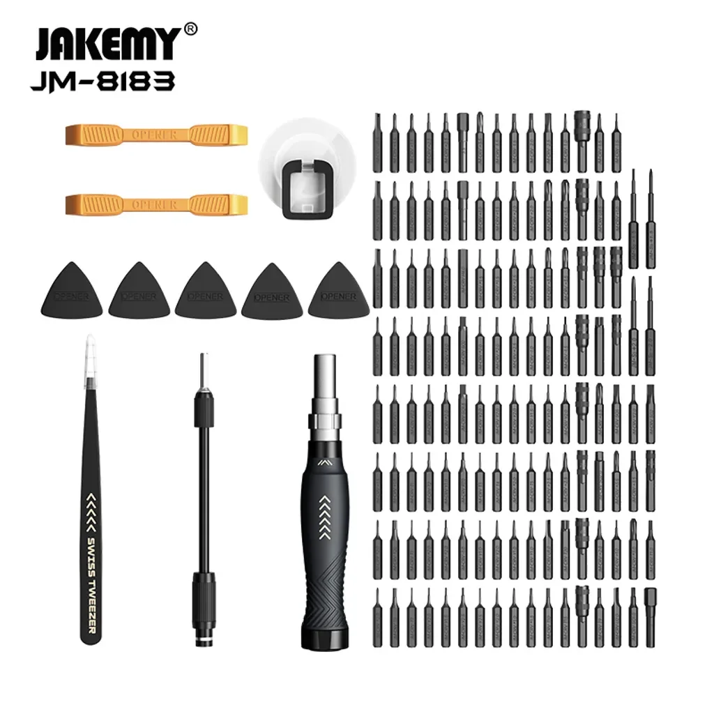 Jakemy Präzisions-Schraubendreher Set 145-tlg. 132 CR-V Bits Reparatur