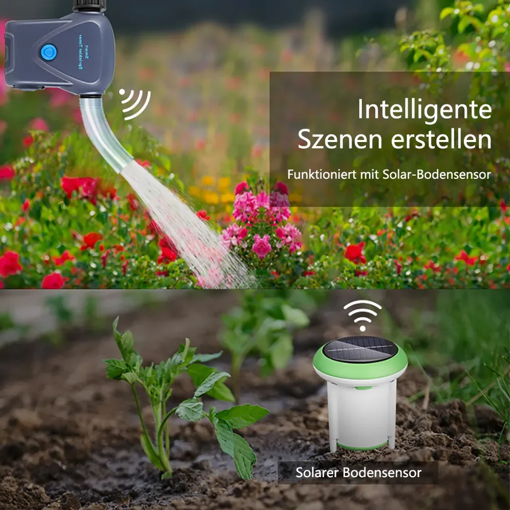 hocan Smart Bewässerungssystem mit Timer, Fernbedienung, Wasserzähler