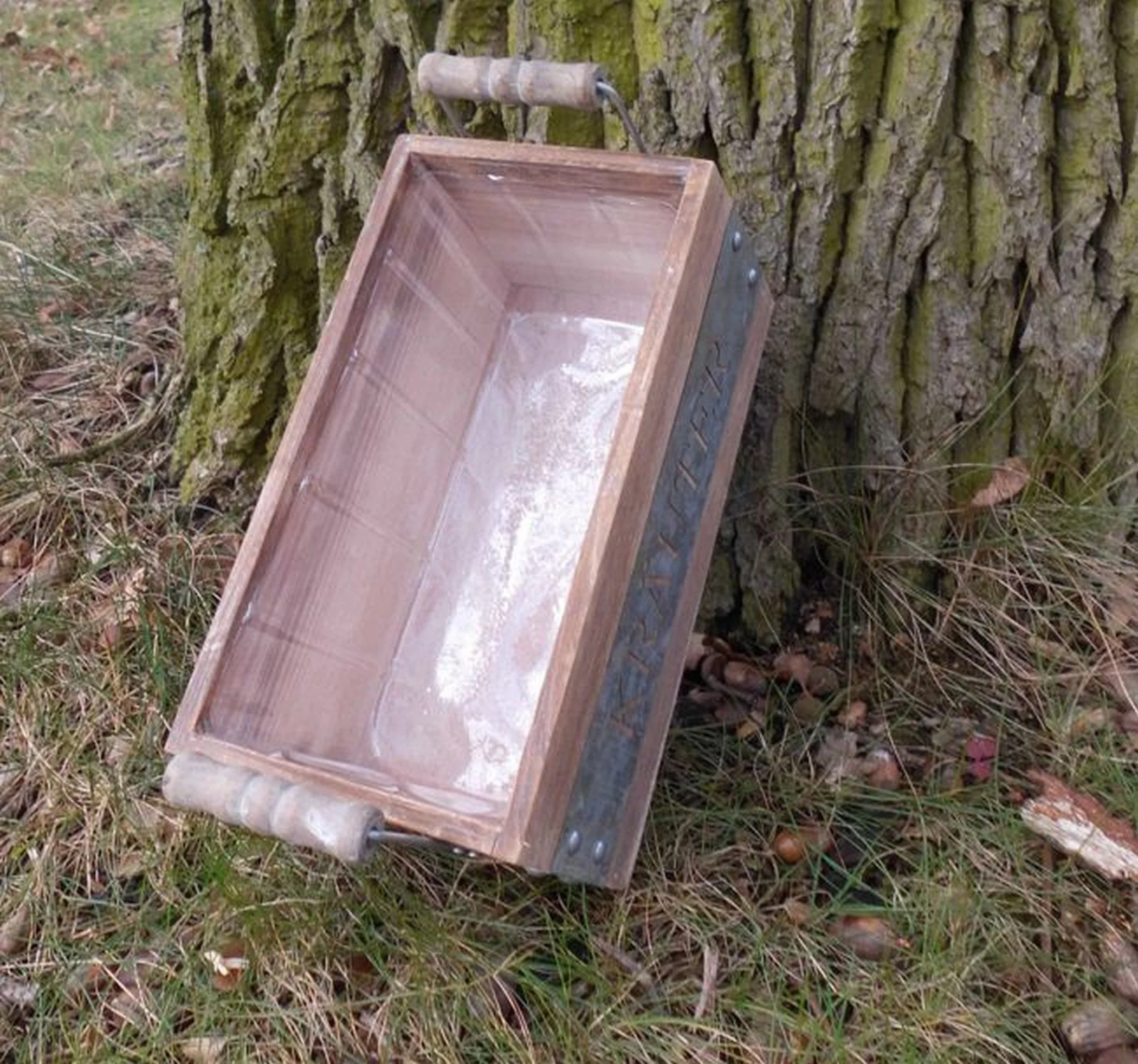 DEKO-IMPRESSION Kräuterkiste Holz braun 25 x 13 cm Pflanzkiste
