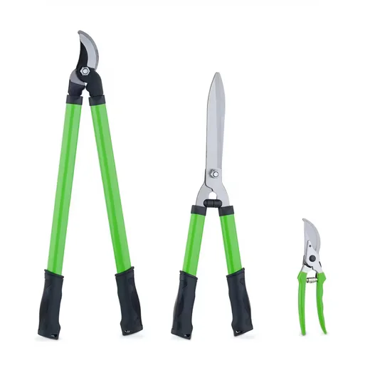 Relaxdays Gartenscheren Set 3 teilig mit Astschere und Heckenschere