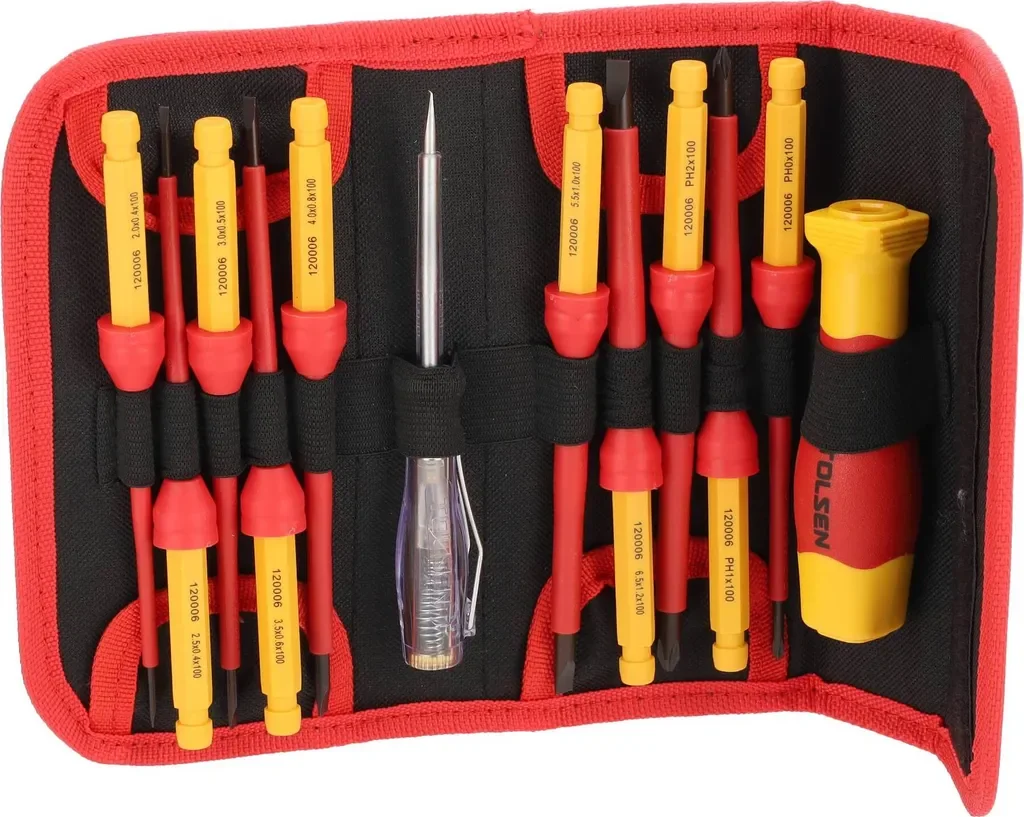 Tolsen Tools VDE isoliertes Schraubendreher-Bit-Set 12-teilig