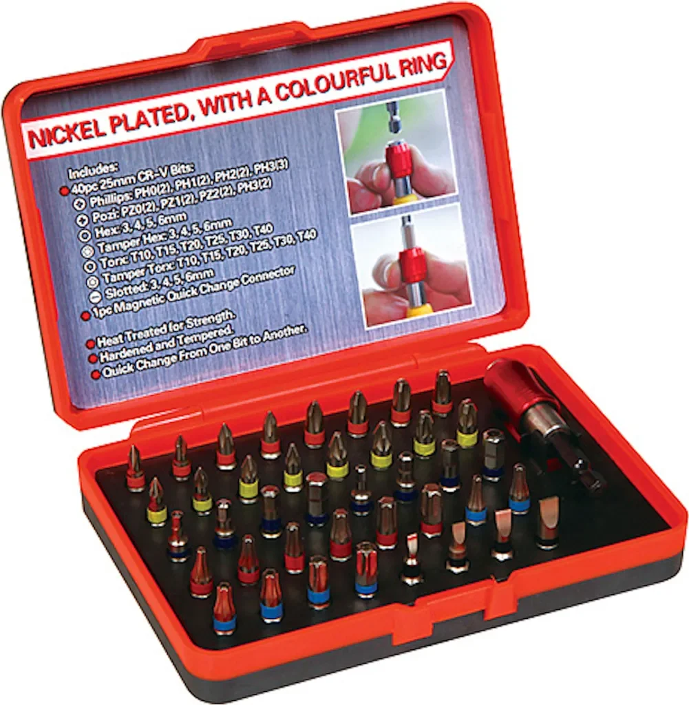 PROREGAL Bit-Set 41-teilig mit Magnetbithalter, 25 mm S2 Bits