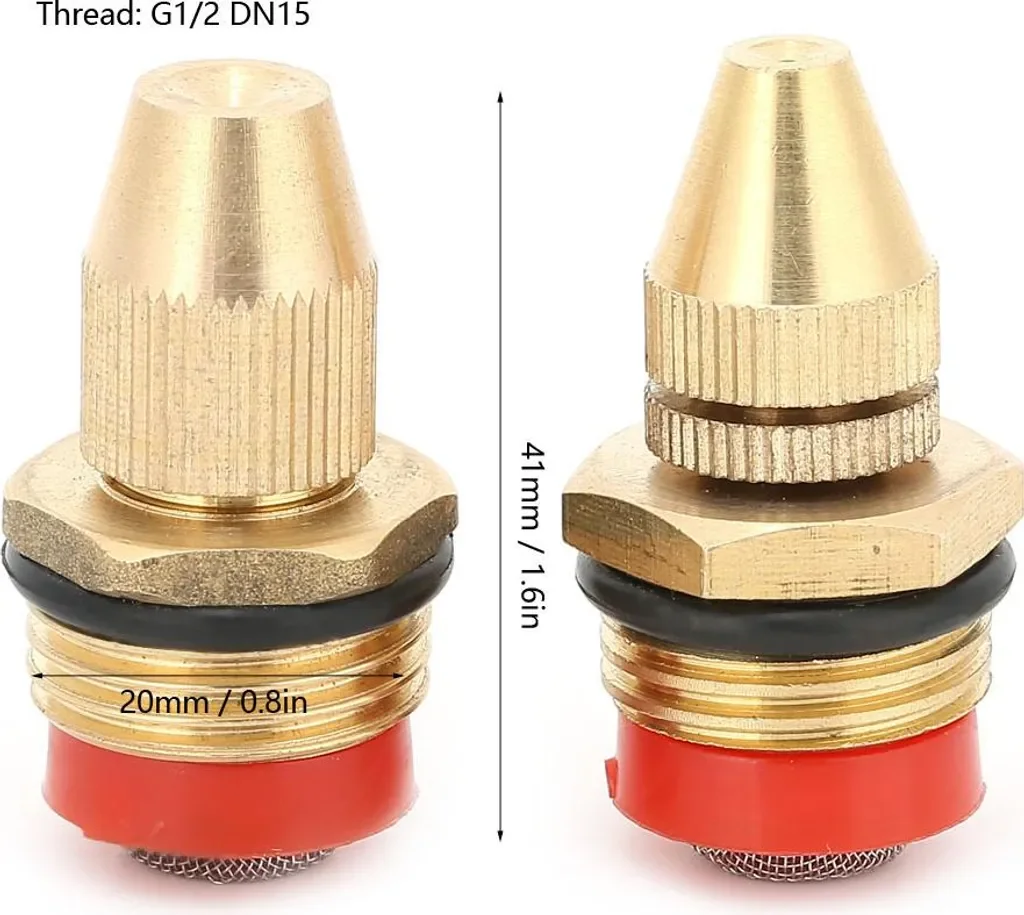 Cocosity 2er Set G1/2 DN15 verstellbare Mikro Sprinkler Nebeldüse