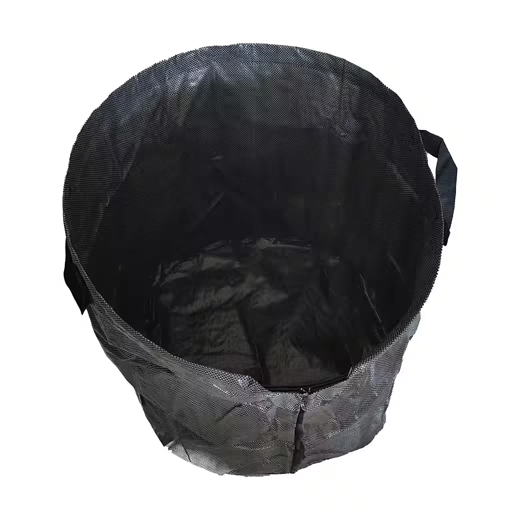 VARIVENDO Gartensack 3er Set 170L schwarz 60x60 cm Laubsack Rasensack