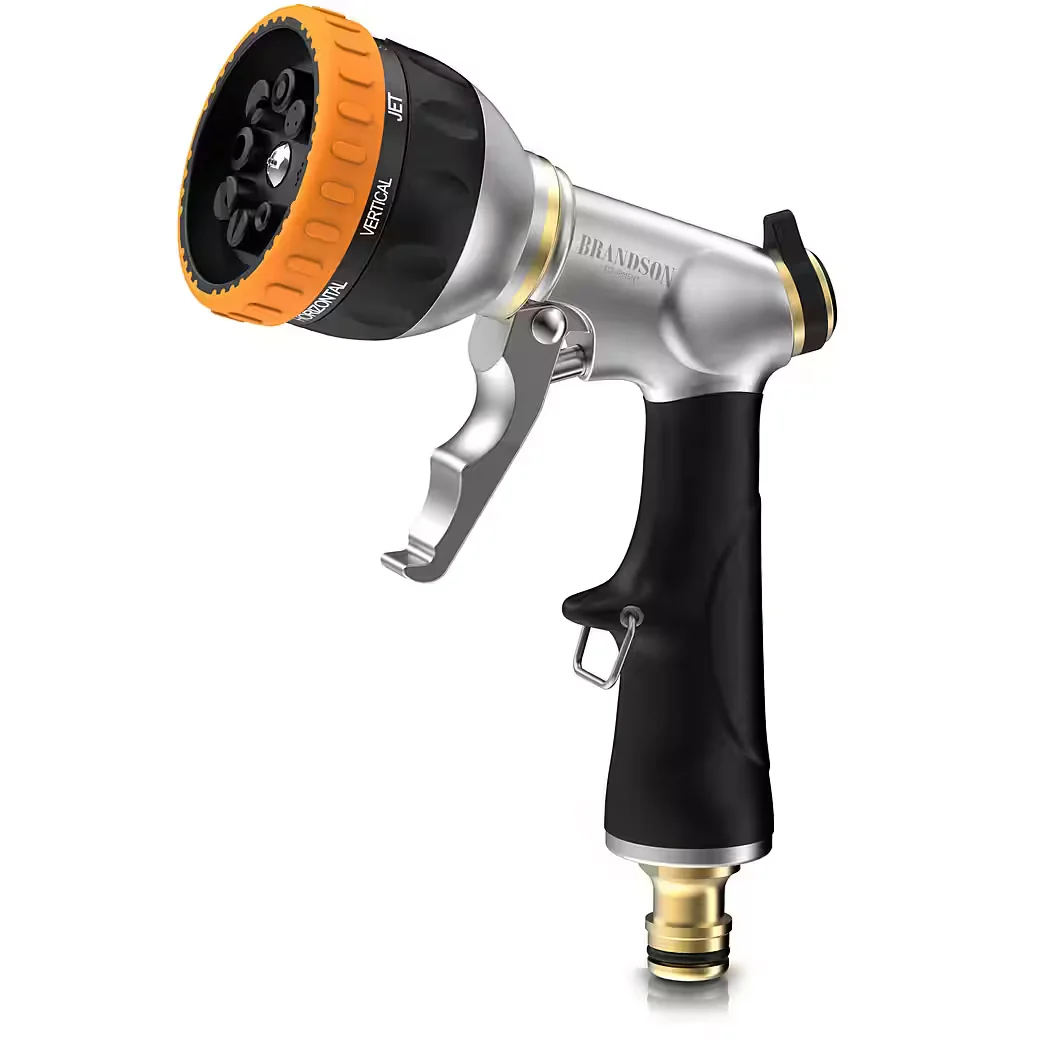 Brandson Gartenbrause Metall 8 Sprühmuster Handbrause Spritzpistole