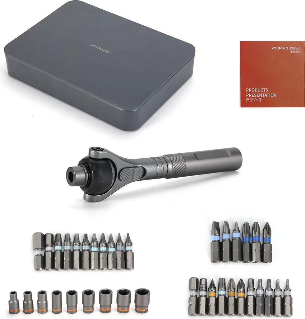 DUKA RS2 40in1 Ratschen-Schraubendreher, 180° Kopf, magnetisch