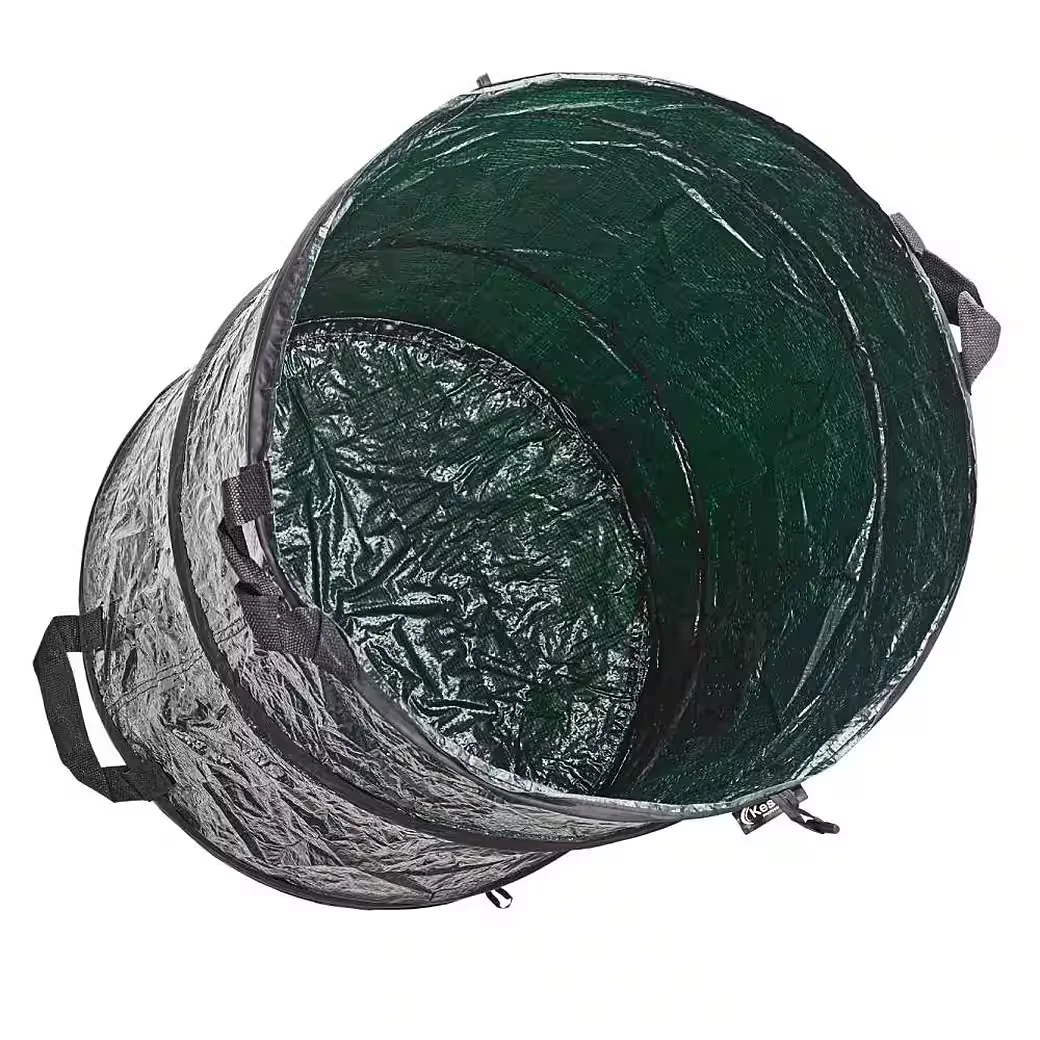 KESTEK PopUp Gartensack 160 Liter PE Gartenabfallsack grün